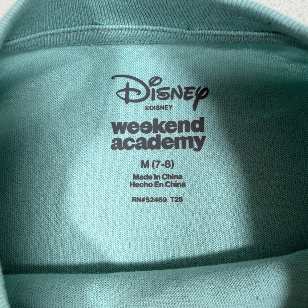 New Disney Weekend Academy Kids T Shirt Bambi  Friends Mint Green Size M 7-8‎